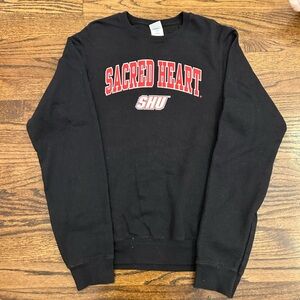 Sacred Heart University Black Crewneck Sweatshirt